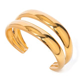 Dual Gold Cuff Bracelet