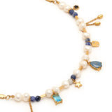 Nefertiti Gemstone Studed Necklace