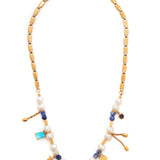 Nefertiti Gemstone Studed Necklace