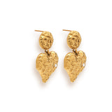 Textured Heart Danglers