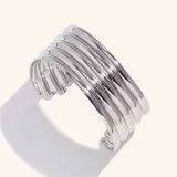 Cleopatra Silver Cuff Bracelet