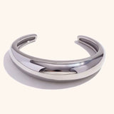 Silver Dome Cuff Bracelet
