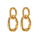 Knotted Link Gold Danglers