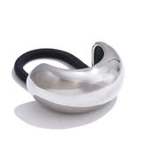 Silver Dome Hair Tie