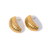 Croissant Gold Studs