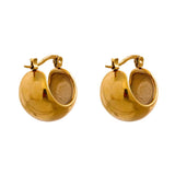 Dome Gold Hoops