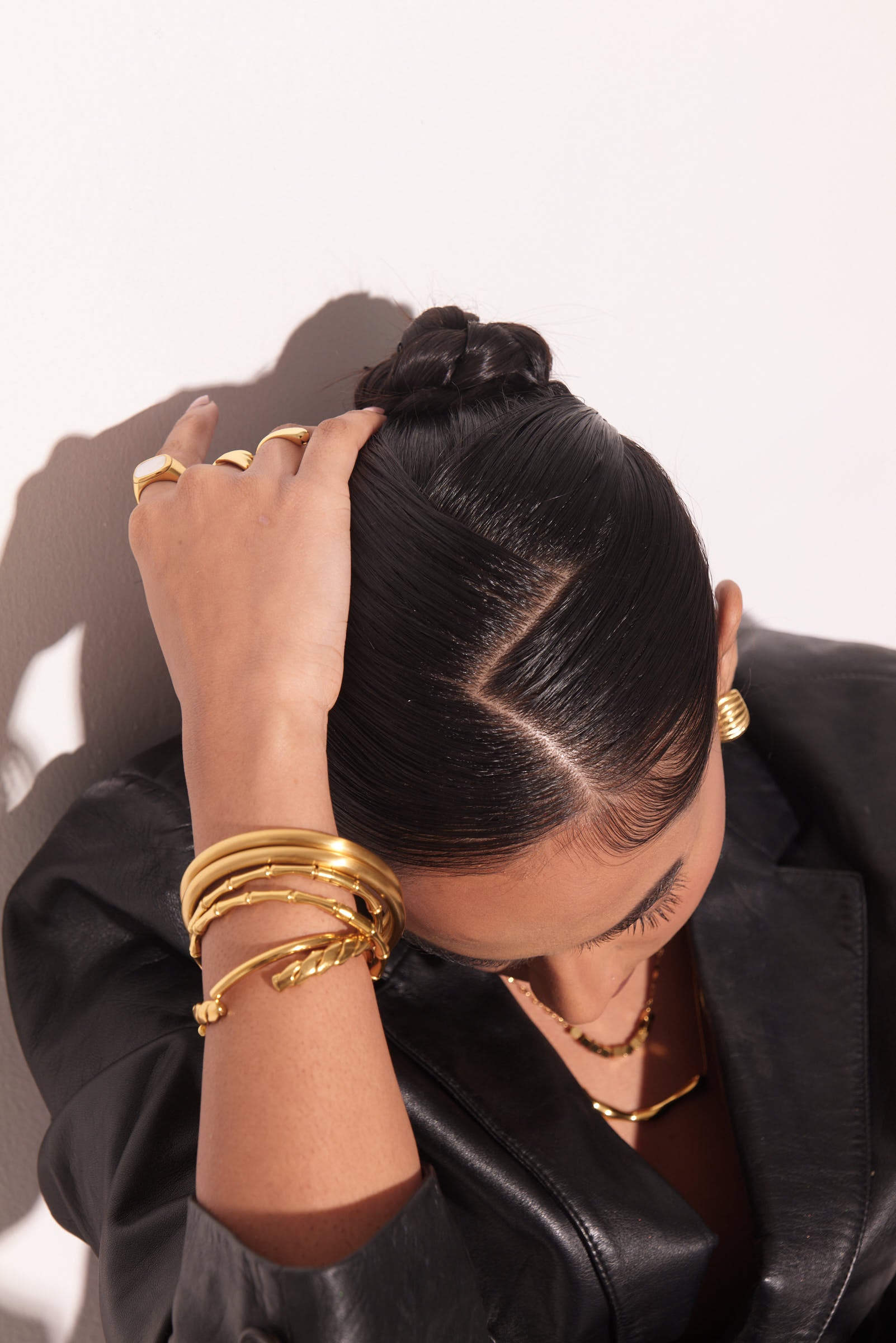 Luna Gold Hoops – Aura Studio