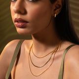 Baesic Triple Layered Neckchain Gold