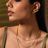 Baesic Triple Layered Neckchain Gold